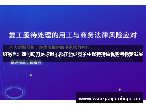 财务管理如何助力足球俱乐部在激烈竞争中保持持续优势与稳定发展